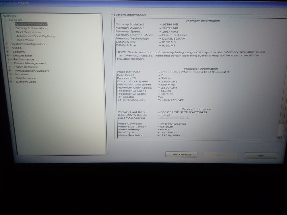Dell Latitude E5450 + 16GB + NVIDIA GeForce 840M 5