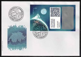 Swiss Crypto Stamp 1.0 offizieller FDC, ID2 "Dent Blanche"