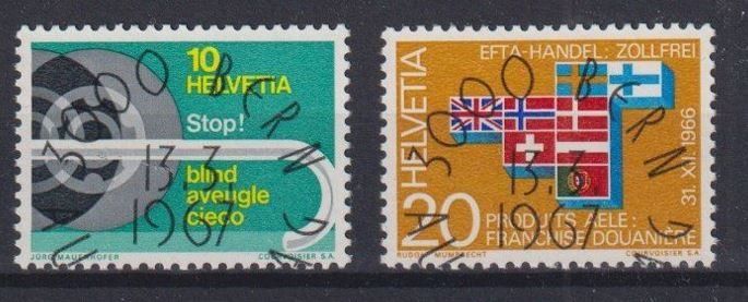 Tutti i francobolli: 446 447 B et voll kat 22.-- ab nur 2.50 – Usato da Buttikon SZ venduto da Marcelr