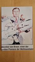 Wernher von Braun, Original Autogramm auf Foto in Farbe