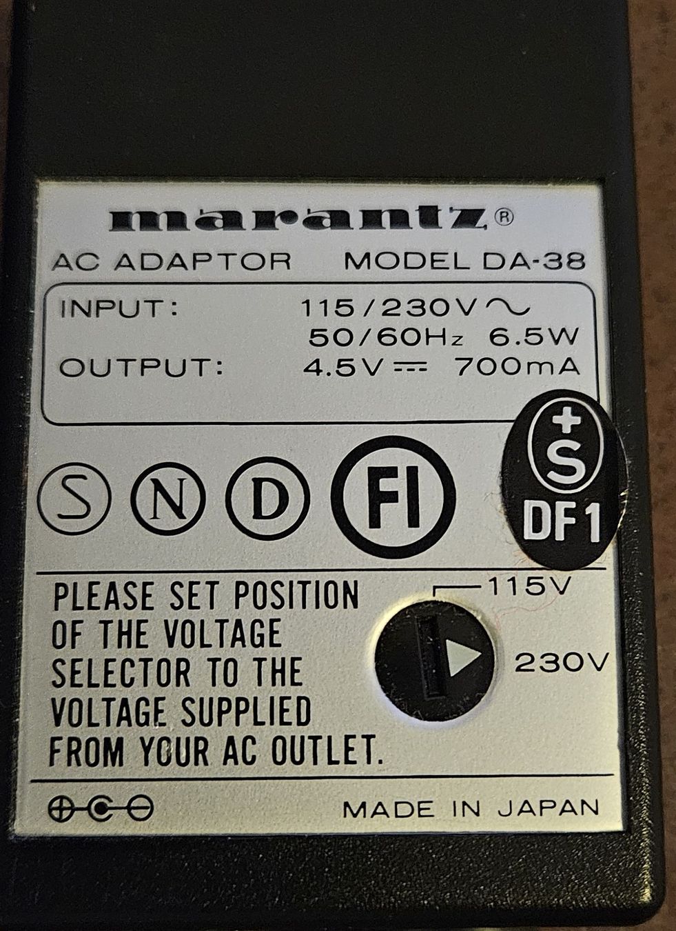 Marantz Unità & Adattatore: Marantz DA-38 AC Adapter, 115/230V – Usato da Altishofen venduto da Dmorphi 2