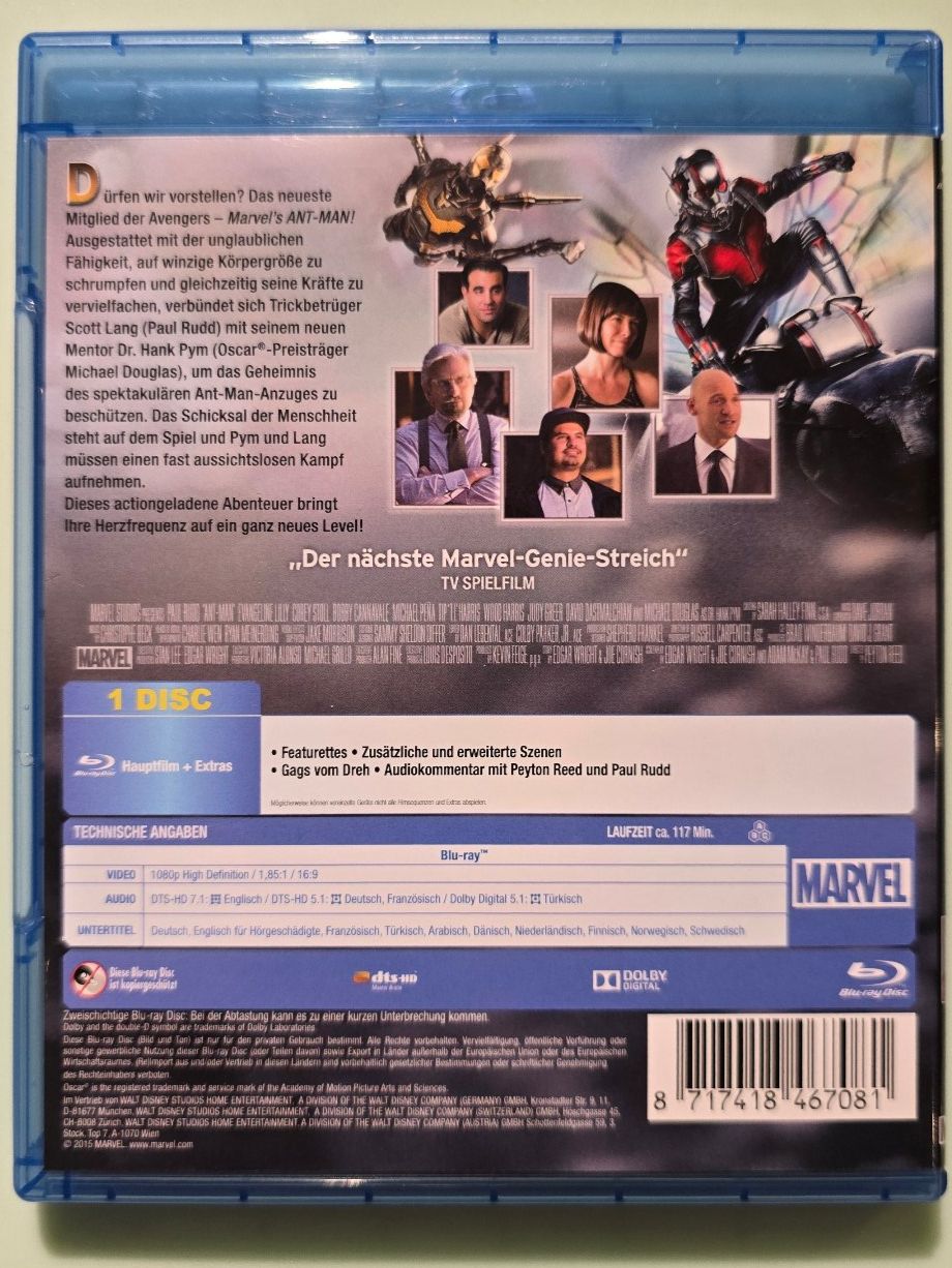 Tutti i DVDs: Ant-Man [2015] • Marvel • Bluray – Usato da Riehen venduto da Baseliskus 1