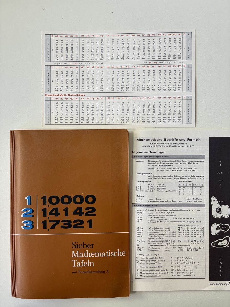 Livres: Mathematische Tafeln - Sieber – D'occasion à Chur par Knokno199