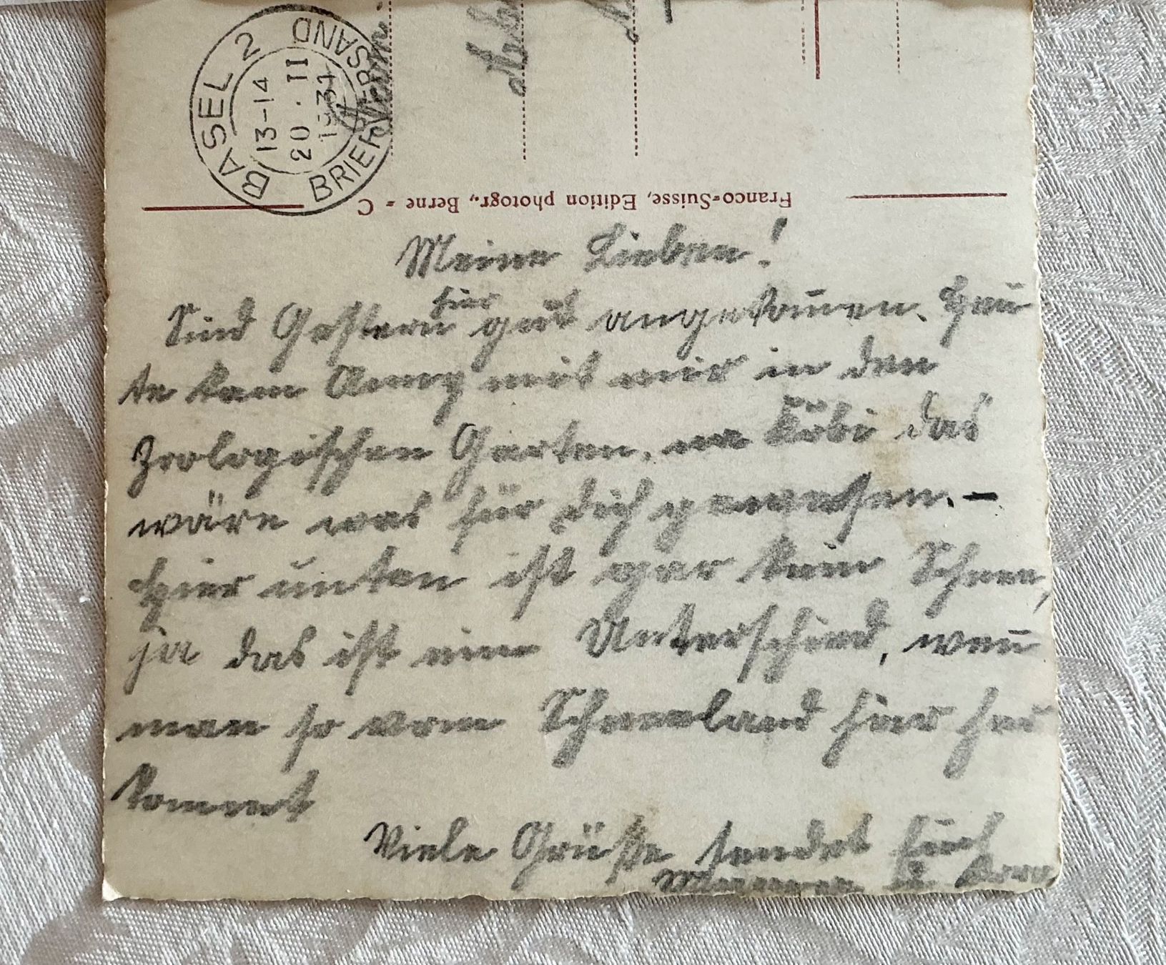 Ansichtskarten: ALTE ANSICHTSKARTE VON BASEL – Gebraucht aus Zell LU von Silvermemory 1