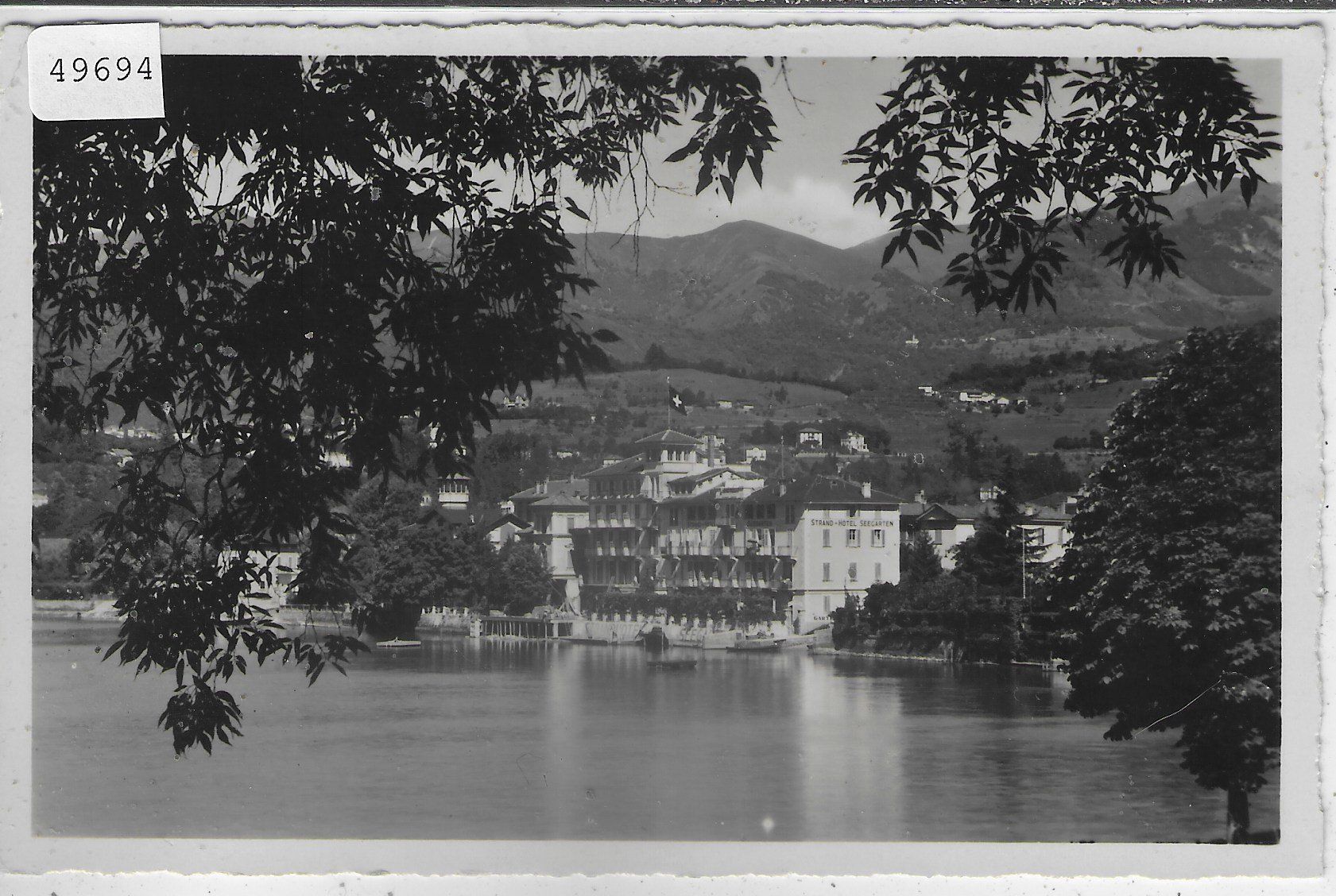 Cartoline postali: Strand-Hotel Seegarten - Lugano-Cassarate – Usato da Ettingen venduto da Kartenplanet