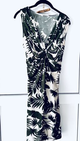 Robe d'été femme motif feuilles vertes