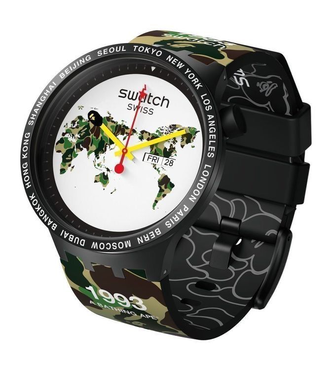 Swatch Orologi: Swatch x BAPE World Edition – Nuovo e nell'imballaggio originale da Erlach venduto da migdep985