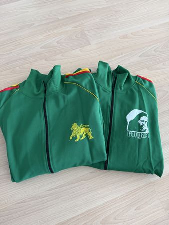 2 Grüne SweatJacke GR.L Reggae Bob Marley NEU!!!