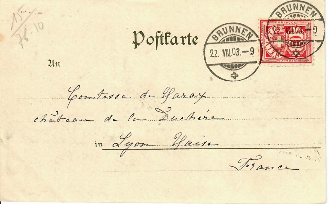 Ansichtskarten: CH - Eidgenossenschaft 1903 – Gebraucht aus Hochdorf von Ziegel-16 1
