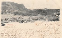 Ansichtskarte Vallorbe Suisse mit Stempel und Marke 1900
