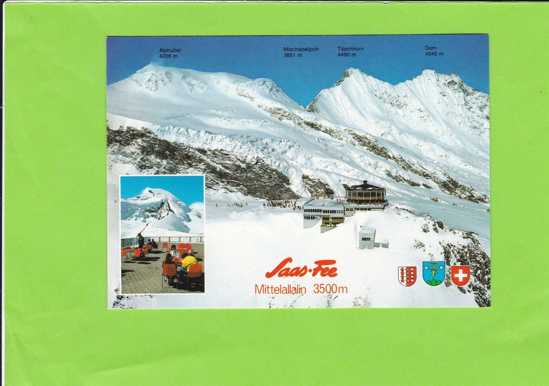 Cartoline postali: Saas-Fee, Mittelallalin – Usato da St. Peterzell venduto da neckertal