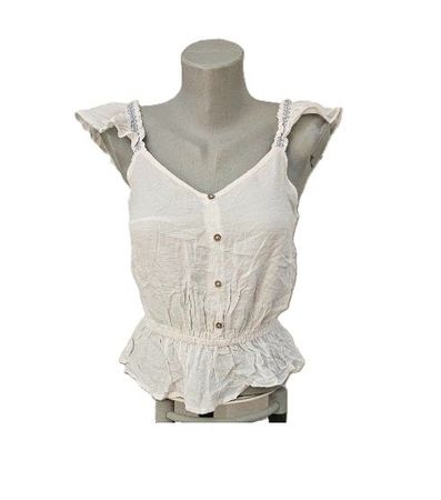 Boho Hippie Top mit Schösschen Gr. 36 mit Stickerei