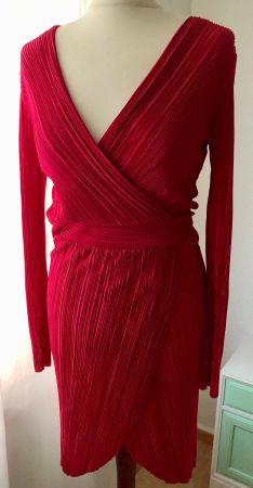 Wal-G Wickelkleid, Kleid, Dress, S, erdbeer-rot, Top-Zustand