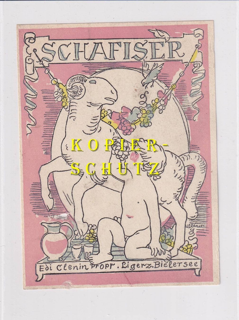 Papier: Etikette - Schafiser /bd – D'occasion à Hombrechtikon par Rudolf07