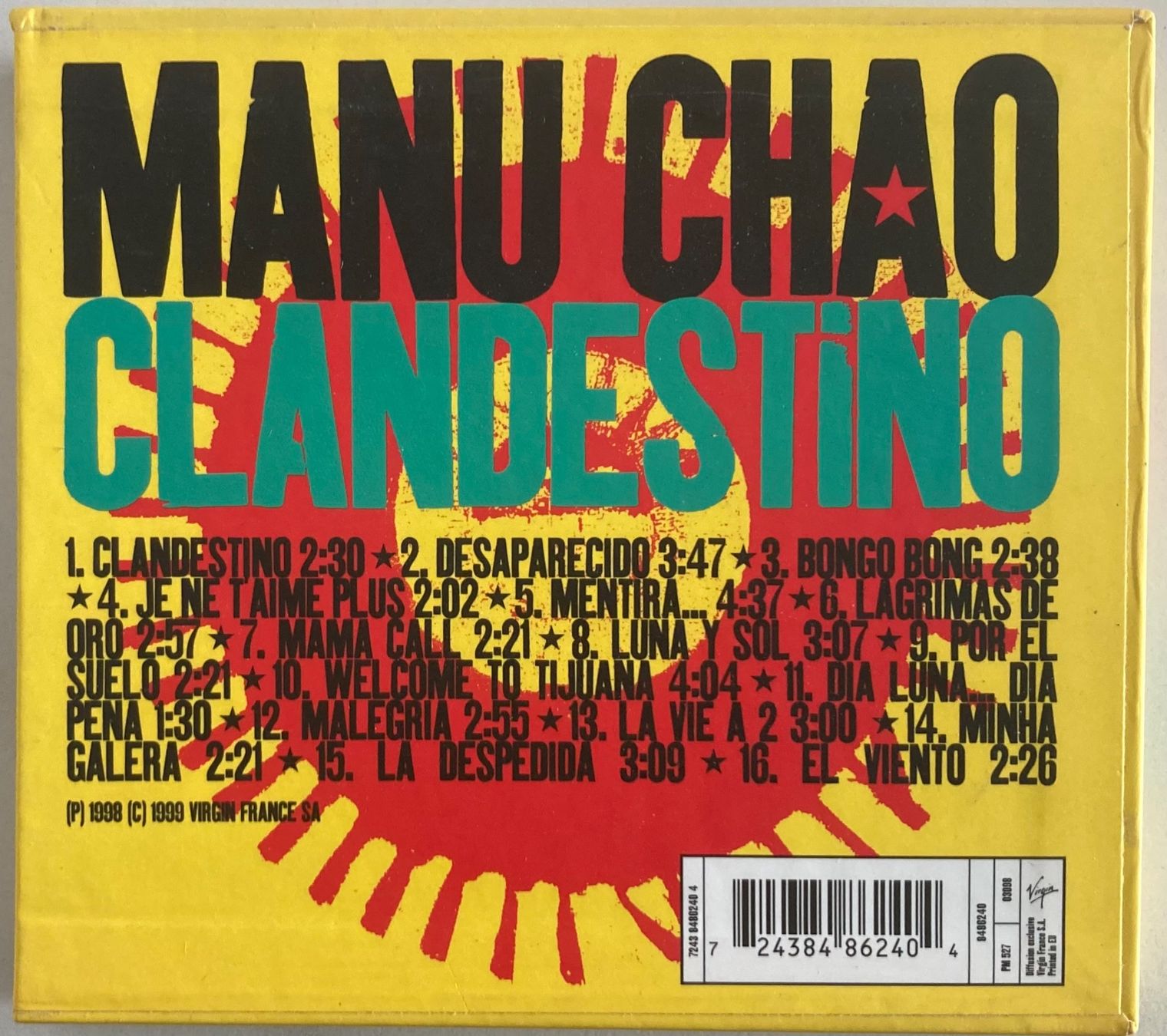 CD: MANU CHAO - CLANDESTINO – Usato da Poliez-Pittet venduto da Newtown-Records 1