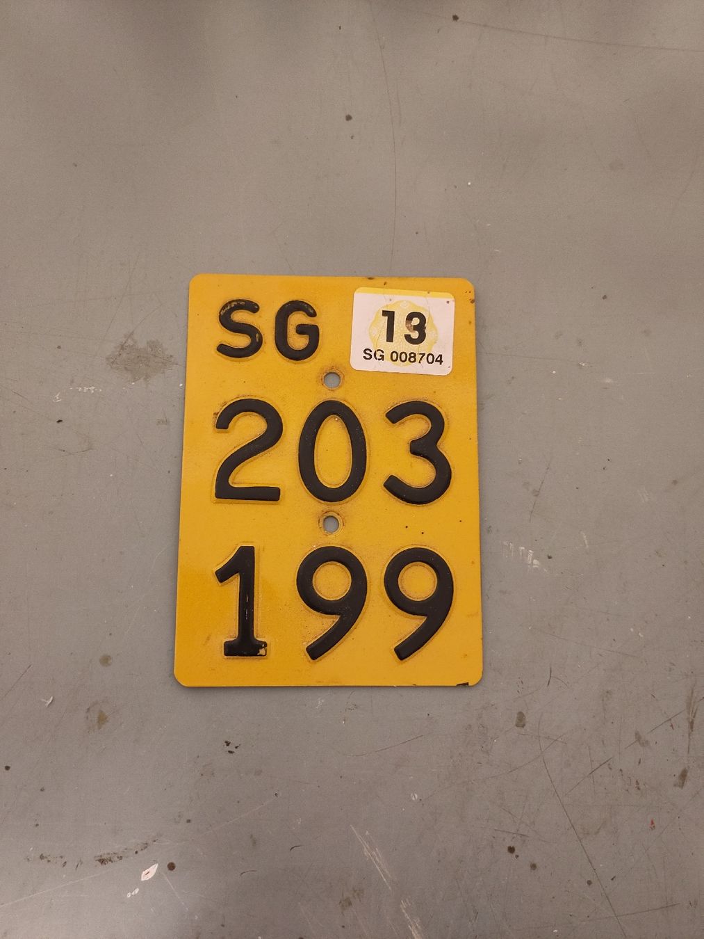 Schilder: Mofanummer SG – Gebraucht aus Bettlach von mehr86