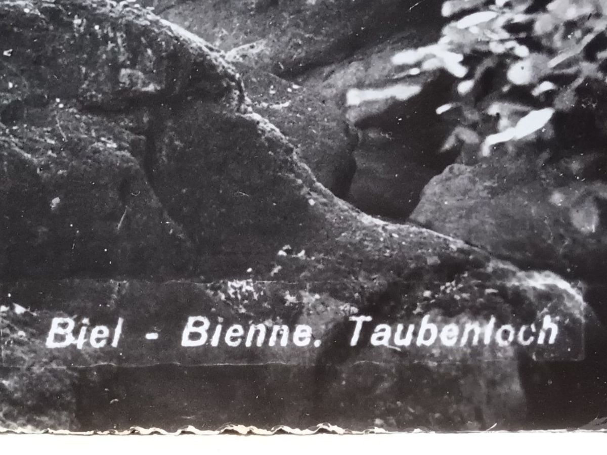 Cartoline postali: BE, Taubenloch, Biel/Bienne, 1957, No e 5663 – Usato da Aarau Rohr venduto da mgvw 2