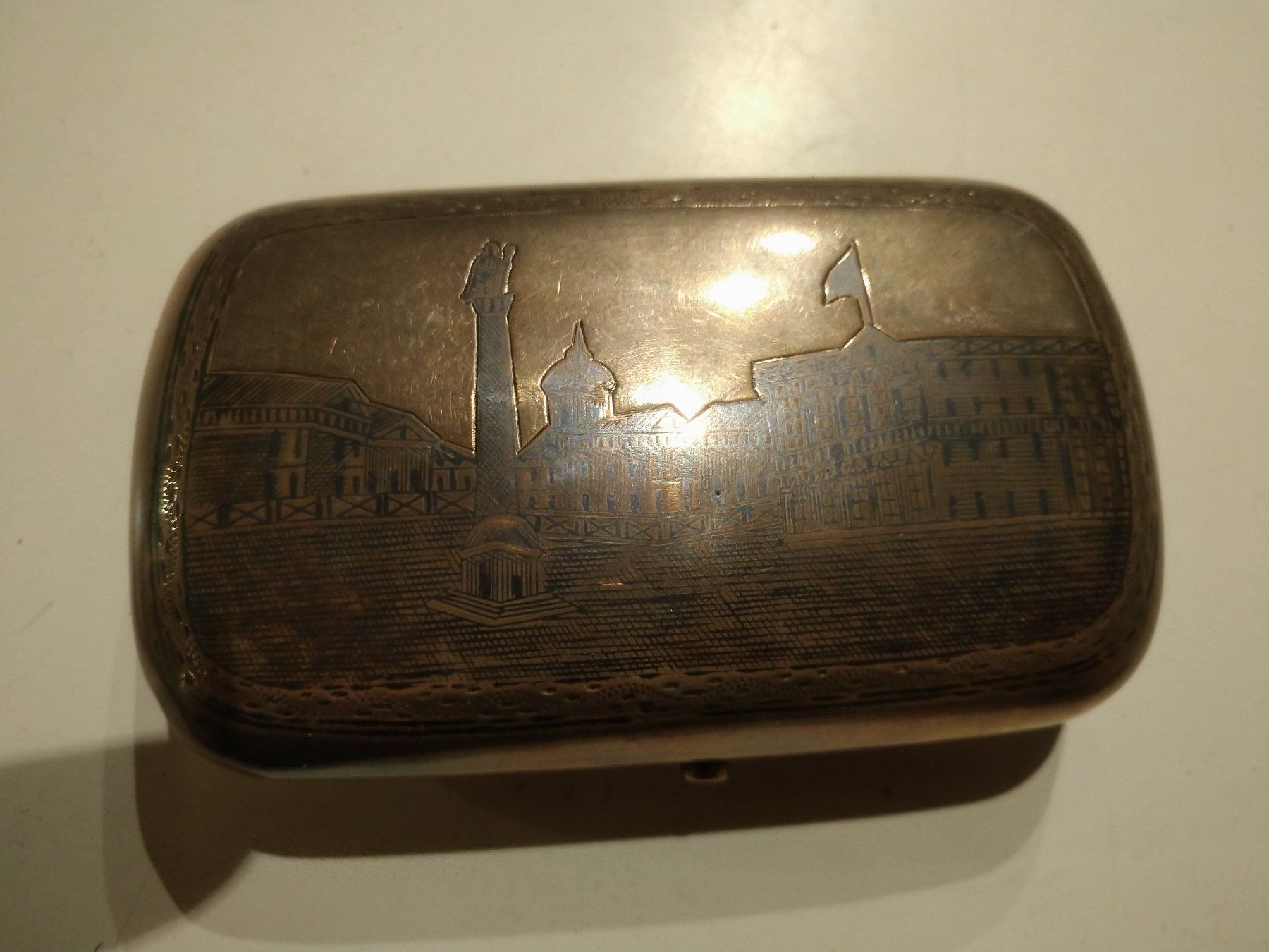 Altri Prodotti per fumatori: Silver - 1888 Russian cigarette case St-Peterburg scene – Usato da Orzens venduto da Orzens 1