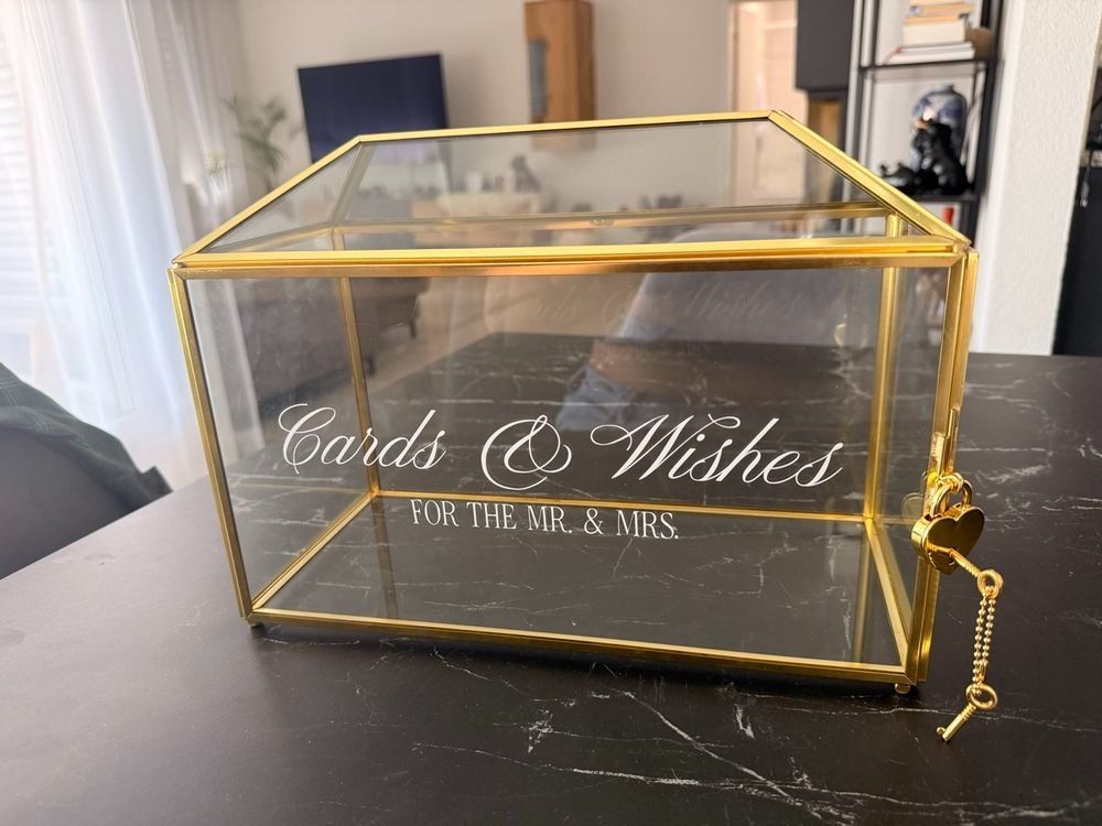 Tutte le decorazioni: Karten Glaskiste mit Schloss / Kartenbox Hochzeit – Usato da Zug venduto da _B.Sch
