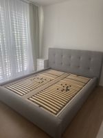 Bett mit Lattenrost grau 160x200 cm guter Zustand