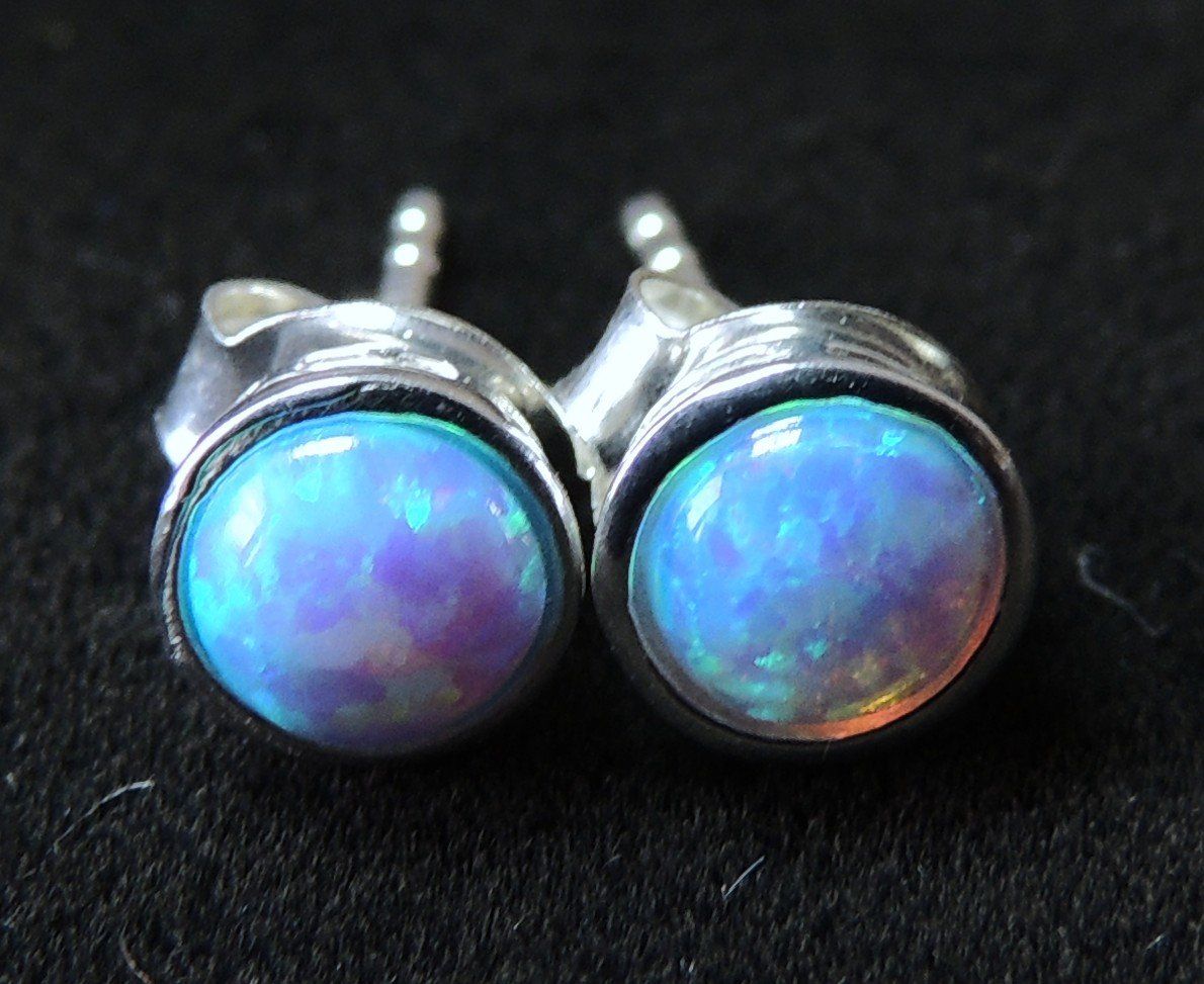 Orecchini pendenti & Orecchini a lobo: Silber 925 Ohrstecker mit Opalimitat – Nuovo e nell'imballaggio originale da Waldenburg venduto da schaller707 1