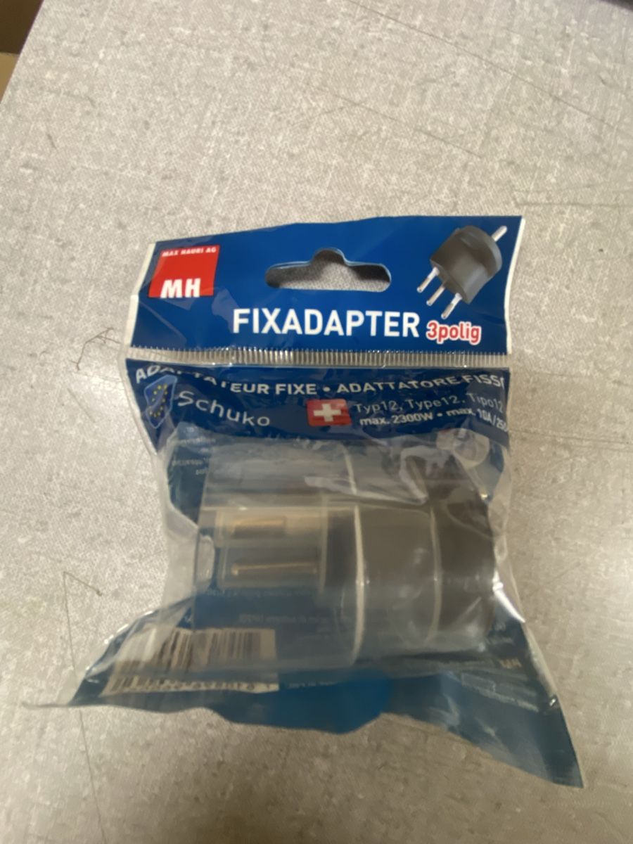 Laufwerke & Adapter: MH Fixadapter 3polig Schuko - Stecker Adapter – Neu (gemäss Beschreibung) aus Grossdietwil von mahsoumi