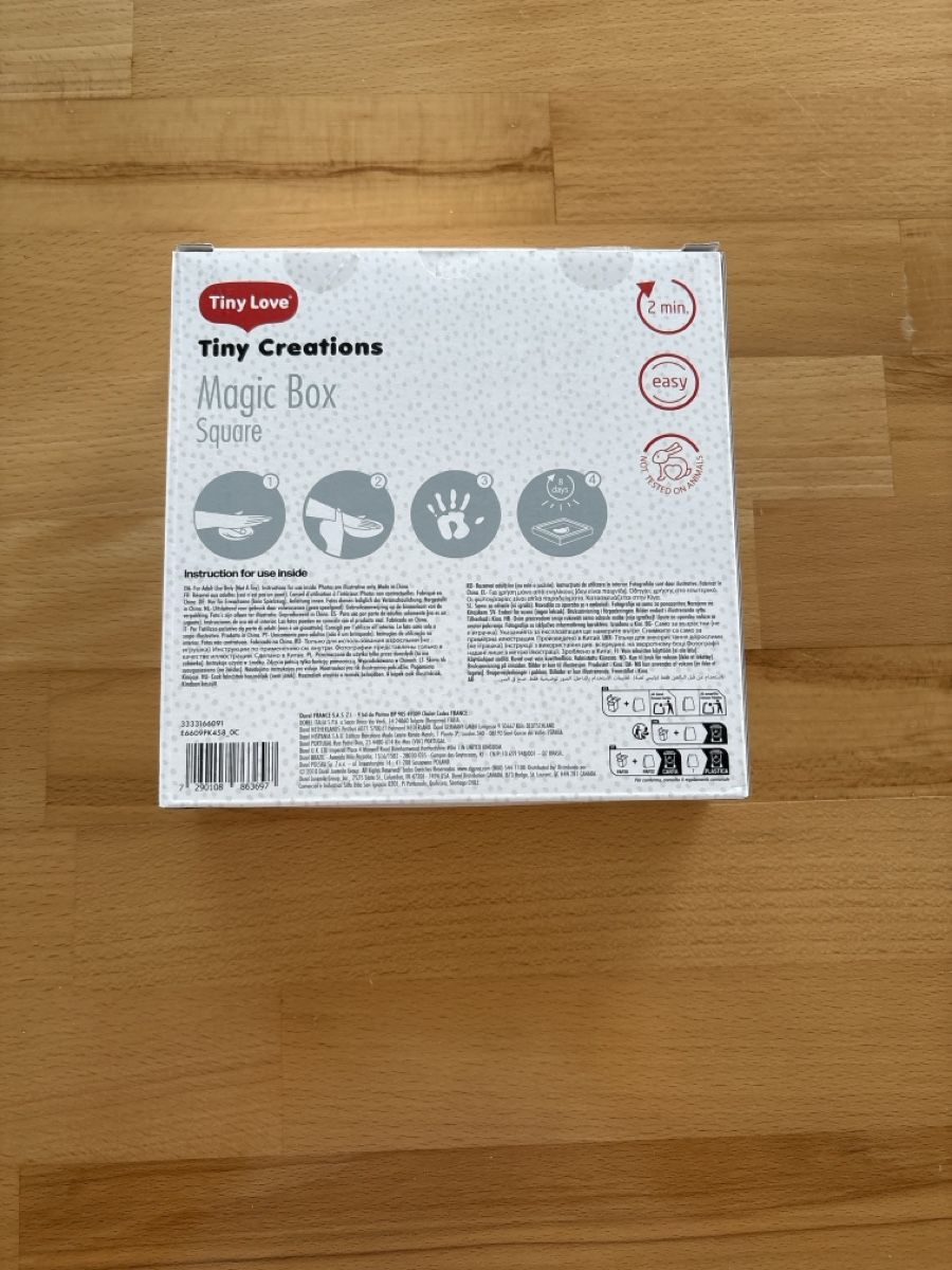 Kit bricolage: Tiny Love Magic Box Square Babyabdruck Set neu – Nuovo e nell'imballaggio originale da Niederrohrdorf venduto da 92Fischli 1