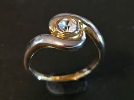 AKTION Gelb gold Ring massiv Stein Geschenk Modeschmuck 4.8