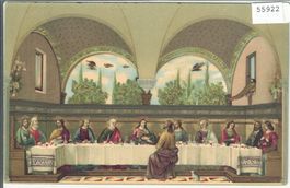 Jesus und das Abendmahl - Litho