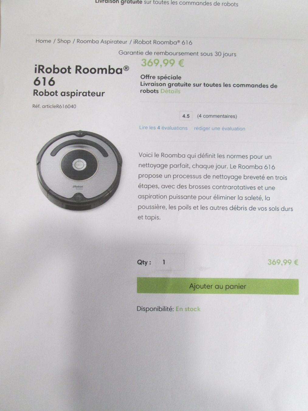 Irobot Aspirapolveri & Accessori: original iRobot ROOMBA 616 Saugroboter / OVP – Usato da Rapperswil SG venduto da designandmore 9
