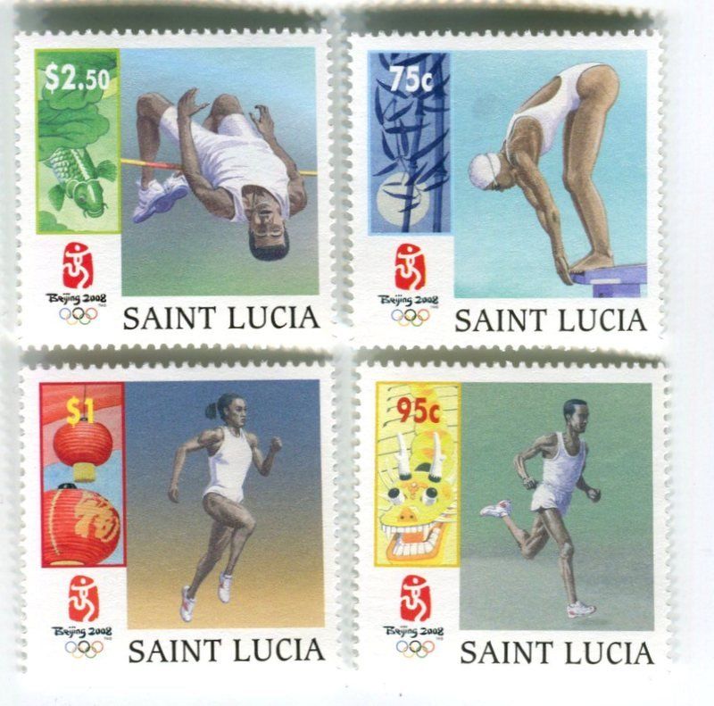 Tutti i francobolli: Briefmarken "Olympische Spiele". St. Lucia. – Nuovo e nell'imballaggio originale da Basel venduto da Butsch5