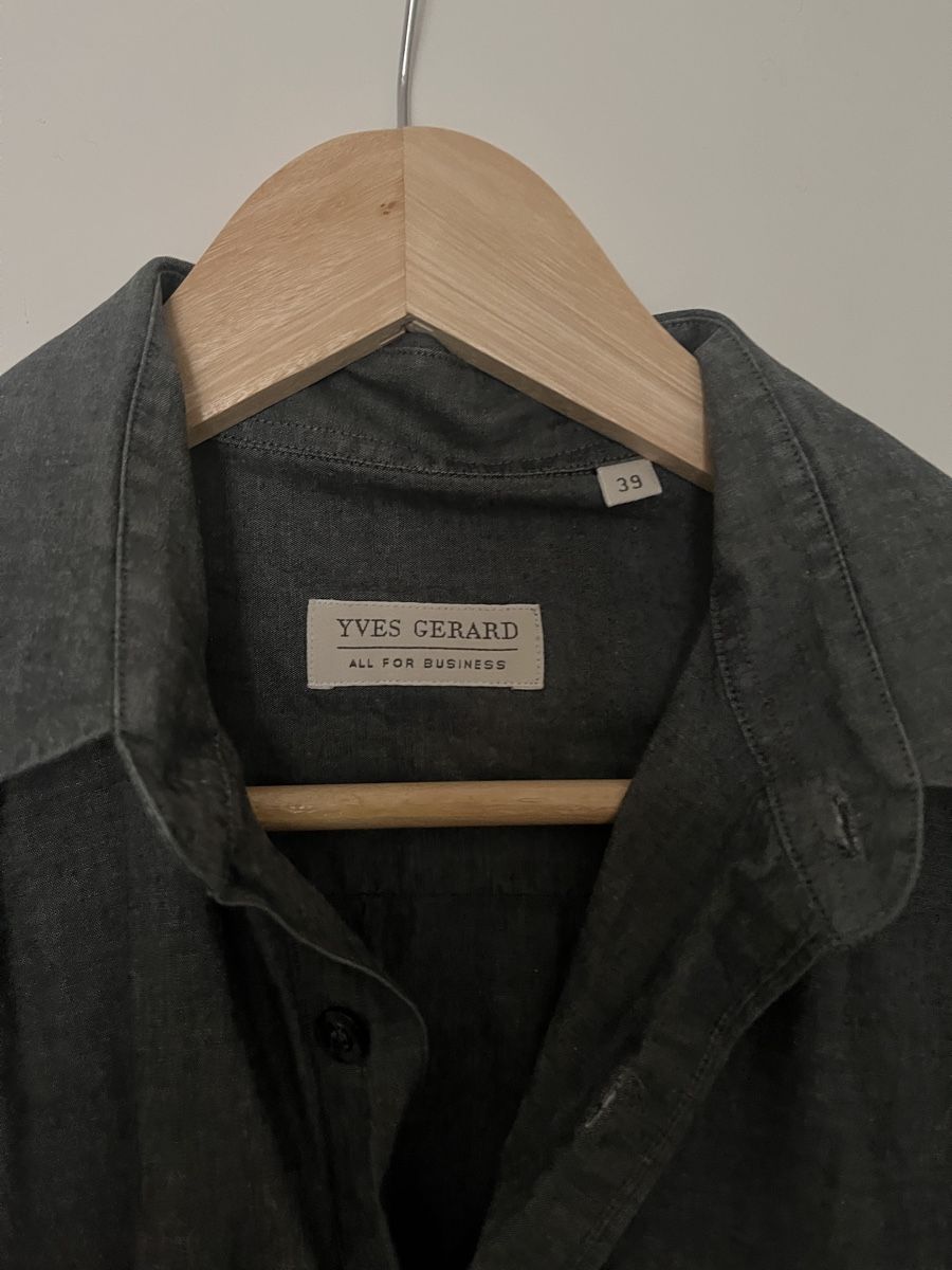 Camicie: Vintage Hemd, dunkelgrau, S/M – Usato da Zürich venduto da wnbrg_a 1