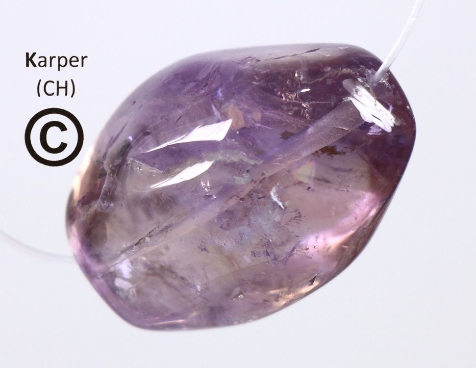 Bague Amétrine Violet-jaune En Argent Massif 925 - Taille Réglable 52-60 - Neuf Avec étiquette