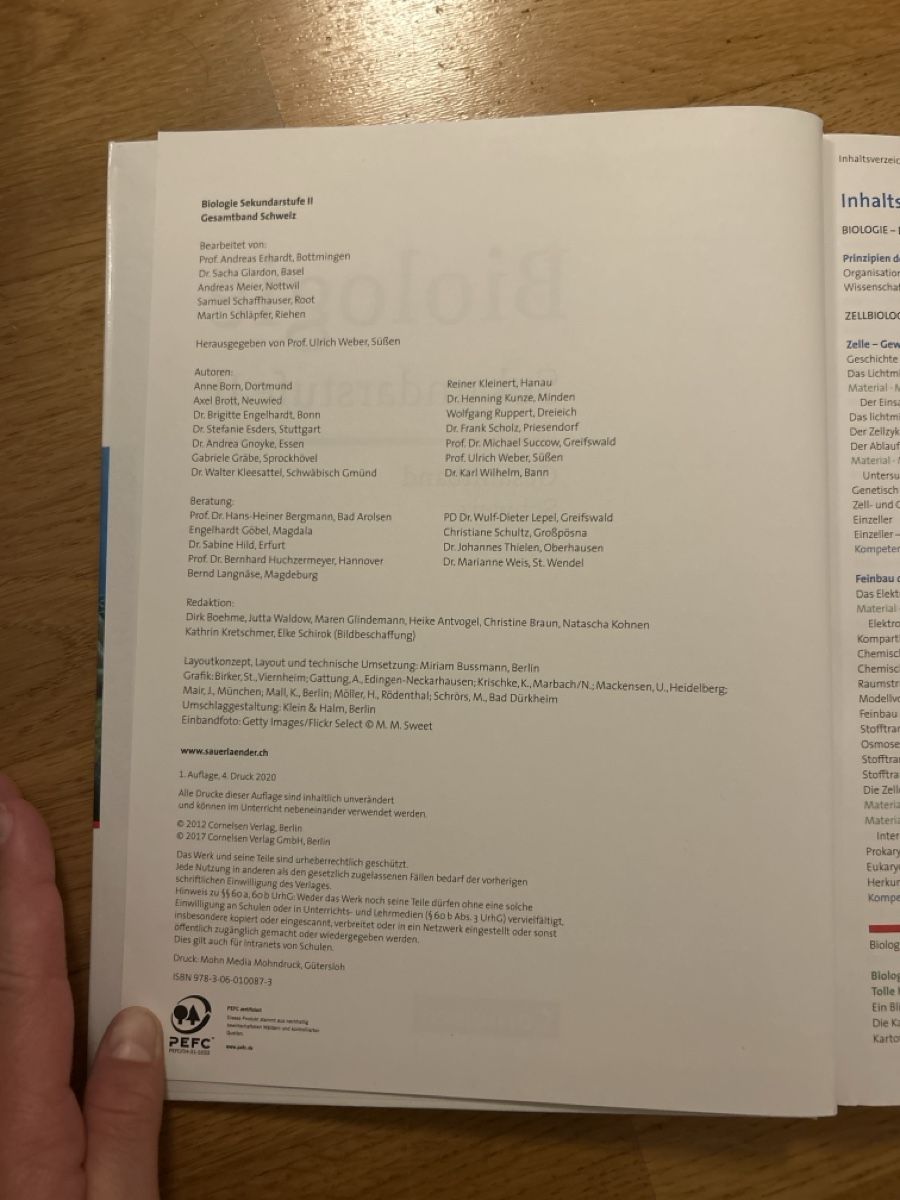 Libri: Biologie Sekundarstufe II, Cornelsen – Nuovo (secondo la descrizione) da Luzern venduto da ali_6cnx 1