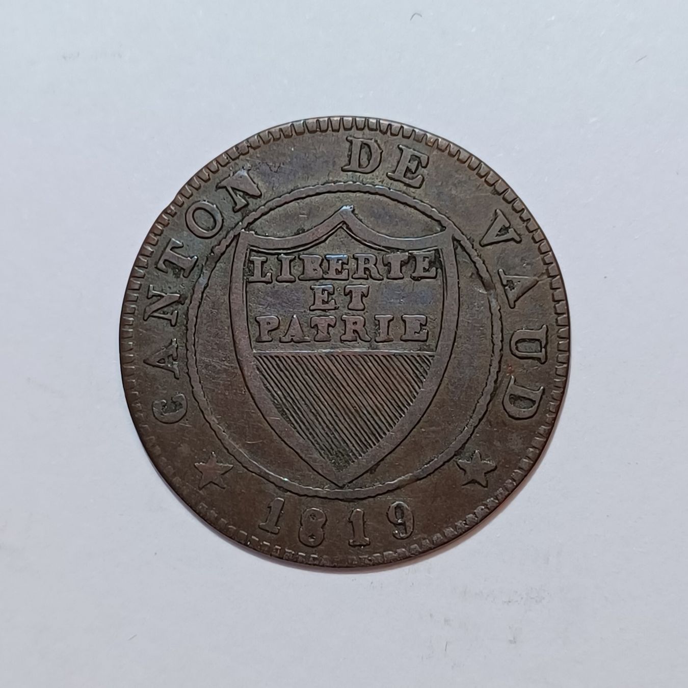 Tutti le monete: 1/2 Batzen 1819 Waadt – Usato da Pfäffikon ZH venduto da Schweizer_Muenzen