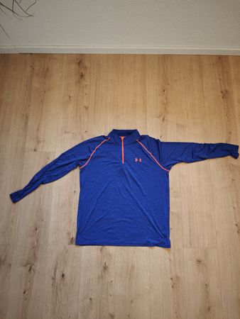 Under Armour Heatgear 1/4 Zip Gr L blau