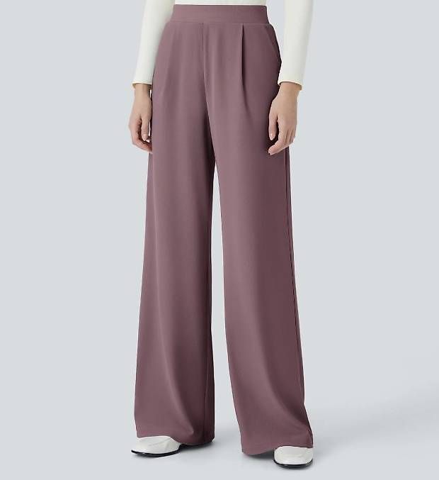 Halara Pantaloni: Figurformende Stoffhose aus Micro-Waffel-Stoff – Nuovo e nell'imballaggio originale da Root D4 venduto da DMA02 3