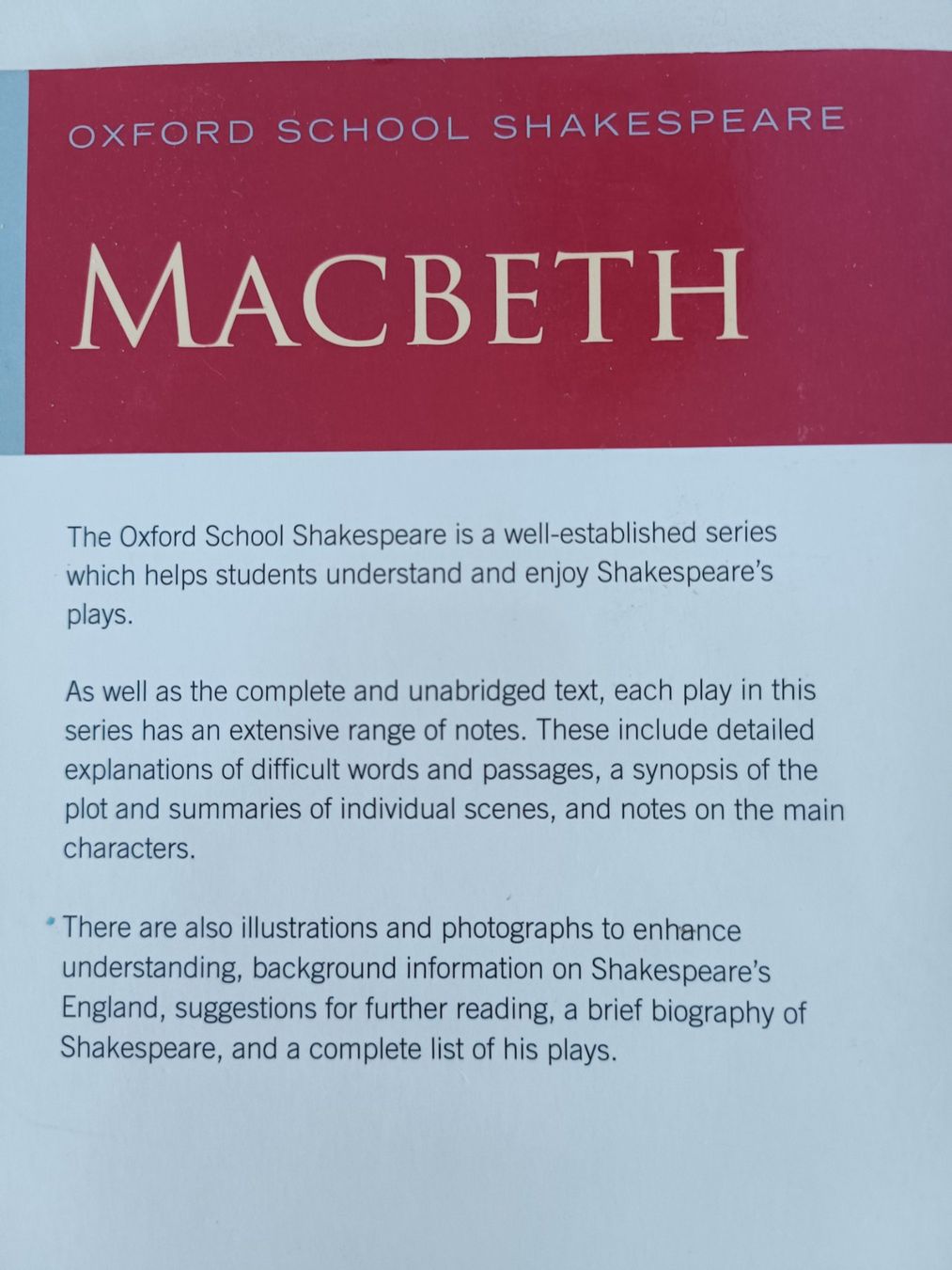 Libri: Buch Shakespeare: Macbeth - Oxford School – Usato da Oberhofen Thun'see venduto da cri_6md2 1