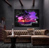 + Wandbilder Ansicht Landschaft Leinwand Bilder 80x70
