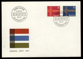 1971, FDC, Europa (Nr. 496–497)