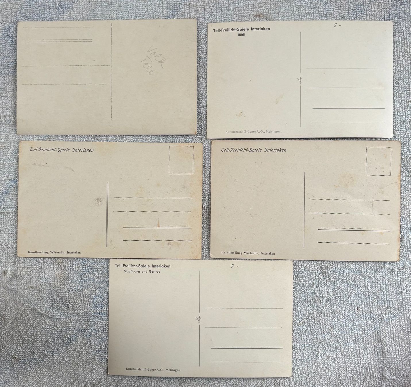 Cartoline postali: LOT ANSICHTSKARTEN TELL-FREILICHT-SPIELE-INTERLAKEN – Usato da Ostermundigen venduto da Wyatt-Earp 4