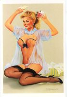 Postkarte "Pin-up".
