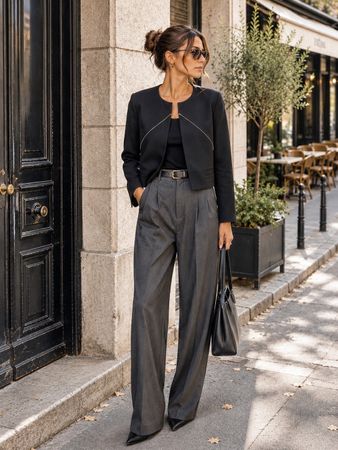 Maje Paris Cropped Blazer Gr. 38 Schwarz