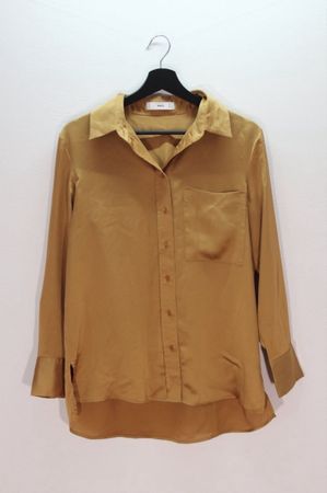 Seidige Mango Bluse, Gr. S, Goldbraun!