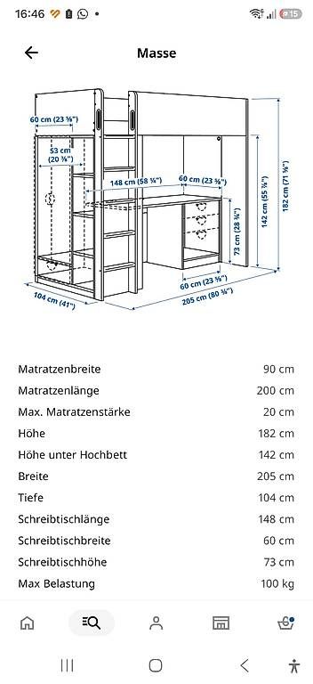 Letti: IKEA SMASTAD Hochbett – Usato da Dielsdorf venduto da mylove2surf 4