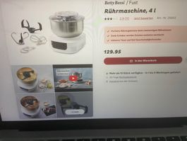 Betty Bossi 4 l Rührmaschine NEU