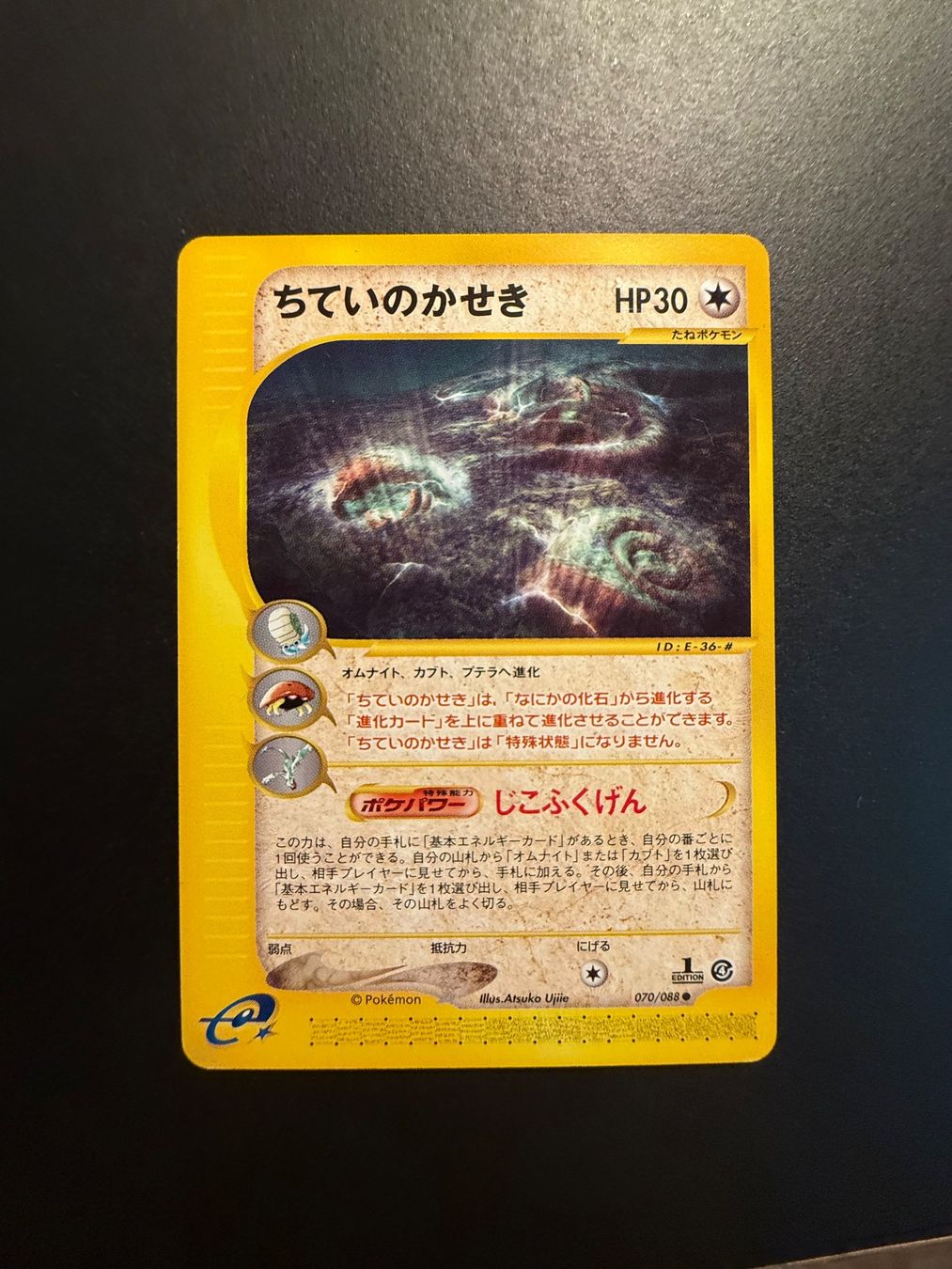 Pokémon Carte collezionabili: BURIED FOSSIL 070/088 E-Series 1st Edition – Usato da Zürich venduto da pokemon_cards