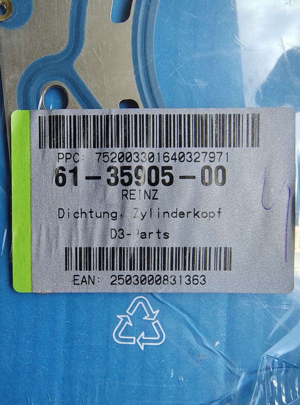 Audi Tutti pezzi di ricambio auto: Audi S8 4E 2006-2010 Zylinderkopfdichtungen – Nuovo e nell'imballaggio originale da Kloten venduto da PcManuM 2
