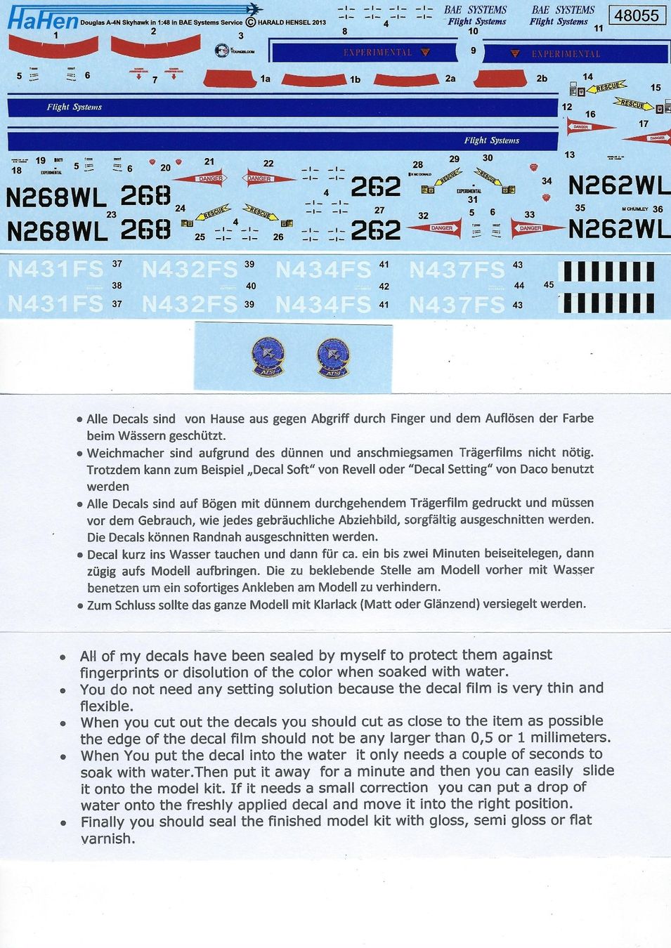 Kit di modellismo & Modellini statici: Decals für McDD A-4N Skyhawk 1/48 – Nuovo e nell'imballaggio originale da Bözen venduto da jackieoh 2