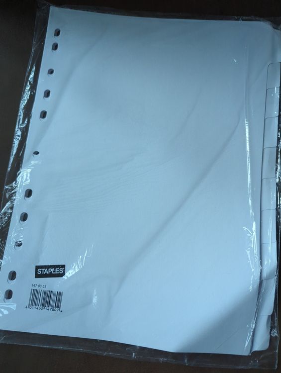 Staples binder dividers white Kaufen auf Ricardo